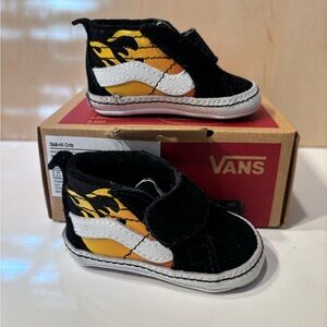Vans Sk8-Hi Crib Shoes (Hot Flame) 
Size 1
Never worn 
Comes with original box